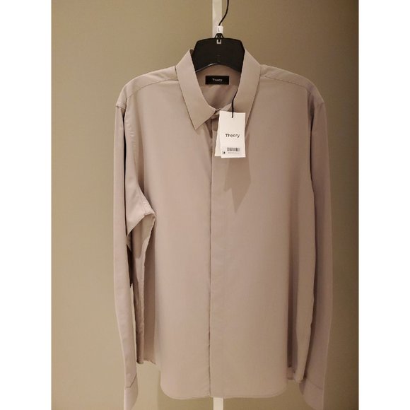 Theory Men's Levy Crepe 2 Button-Up Shirt NWT - Picture 4 of 7